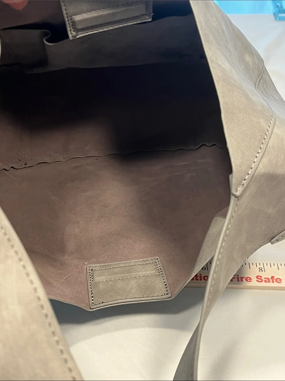 Charleston Bags Gray Oversized Hobo Bag Slouch Shoulder Tote‎ Vegan Leather